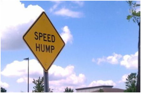 Speed hump sign