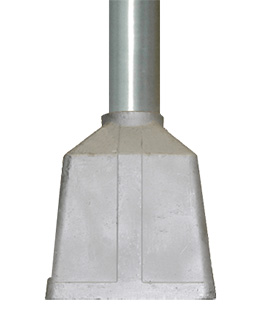 aluminum pole with square base