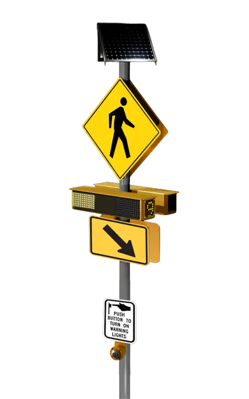 CrossCommand™ RRFB Crosswalk with Radar Traffic Data